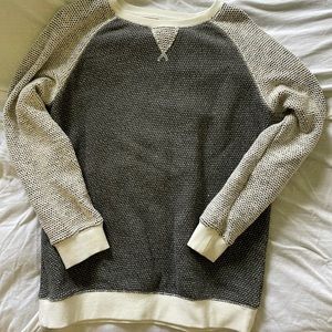 Zyia Gray Binary Crew Neck Sweatshirt